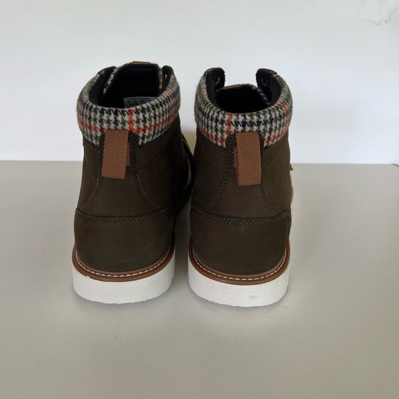 Hush Puppies Men’s Jenson Boots Classic Comfort Leather in Olive Green, size 13 - Picture 5 of 12